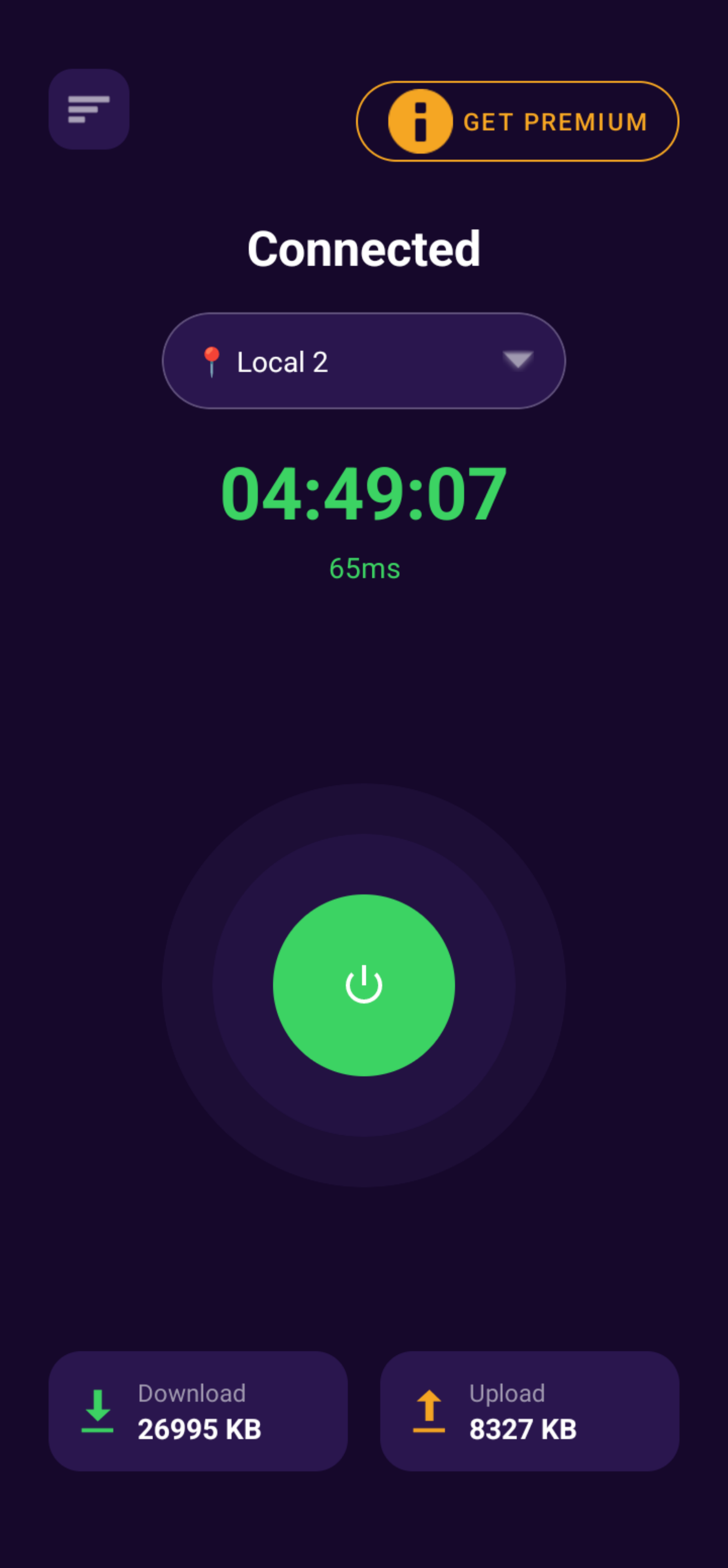 VPN Connection Screen
